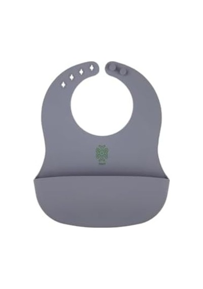 Been Silicone Baby Bib - Silikon Mama Önlüğü, Gri