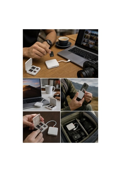 Buffer Usb Ve Type-c Uyumlu Çok Fonksiyonlu Sd Tf Kart Okuyucu, Usb 3.0 5gbps Yüksek Hızlı Veri Aktarım Adaptörü Ve Kar