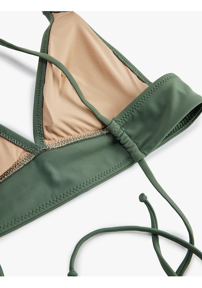 Koton Çapraz Askılı Bralet Bikini Üstü Haki 6sak10003mm Haki
