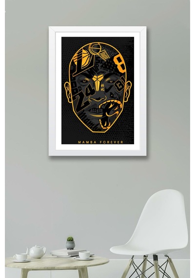 Kobe Bryant Çerçeveli Tablo - Mamba Forever Nba Posteri Tablo
