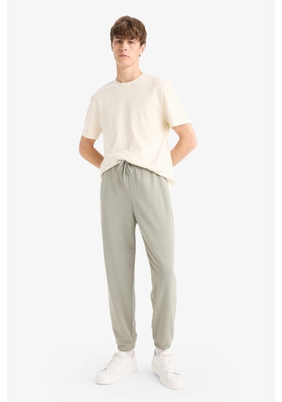 Defacto Regular Fit Beli Bağcıklı Paçası Lastikli Cepli Basic Düz Jogger Eşofman Altı E9427ax25augr169 Gri