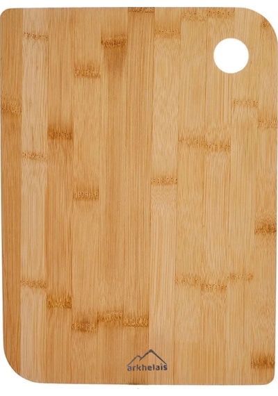 Bambu Kesme Tahtası Seti 2 Li 28-33 Cm Doğal Ahşap Mutfak Sunum Tahtası Ahşap