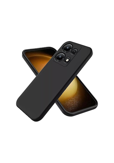 Infinix Note 30 Pro Uyumlu Silikon Kılıf - Kamera Korumalı Esnek Pastel Renk Kapak - Siyah