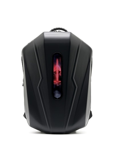 Missidea Jarmend Siyah Neon Led Ekranlı Akıllı Sırt Çantası Sert Kabuk Kask Bölmeli
