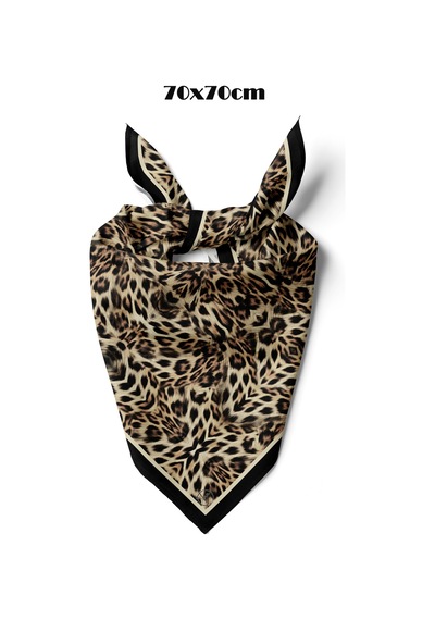 Asil Benek Leo Desen 70 70cm Bandana/fular Çok Renkli