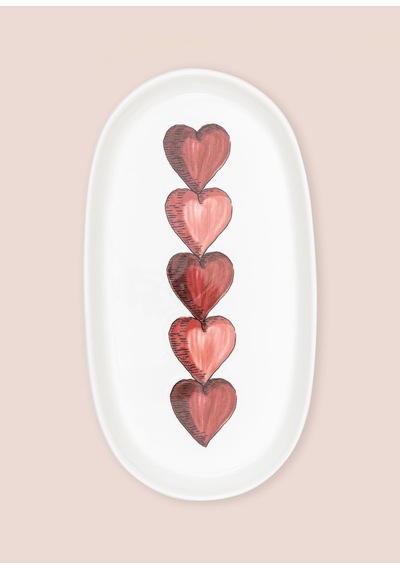 The Mia Luv Oval Servis 2li 29 Cm Çok Renkli