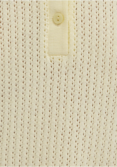 Mavi - Örme Sarı Polo Tişört 1614311-71315