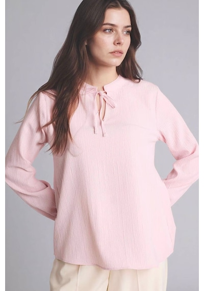 Defacto Gofre Dokulu Bluz H0491ax26sppn74 Pembe-pn74