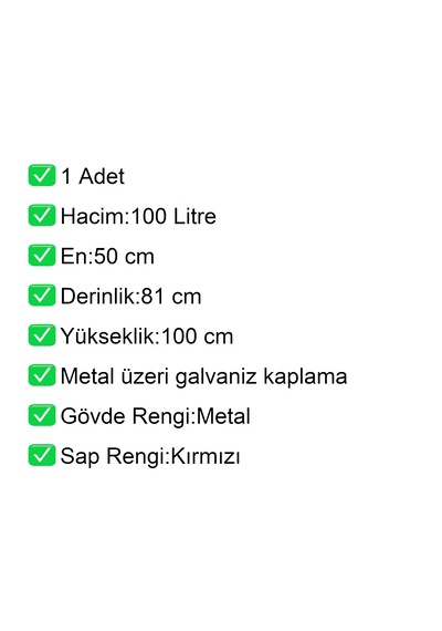 Mk100 Metal Market Alışveriş Arabası 100 Litre / En:50 Boy:81 Yükseklik:100 Cm