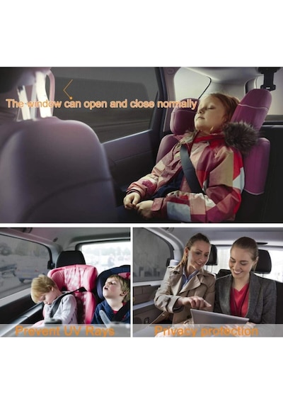 Yan Cam Güneşlik Perde Oto Araç Güneşlik Anne Bebek Emzirme Perdesi 2 Adet Mahremiyet