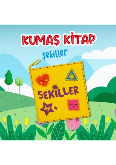 Tox Şekiller Kumaş Sessiz Kitap T395 - Bez Kitap , Eğitici Oyuncak , Yumuşak Ve Hışırtılı