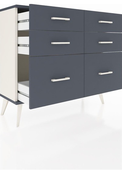Arges Şifonyer 6 Çekmeceli 88x30x80 Aytaşı-antrasit Antrasit Arges Şifonyer 6 Çekmeceli 88x30x80 Aytaşı-antrasit Antrasit