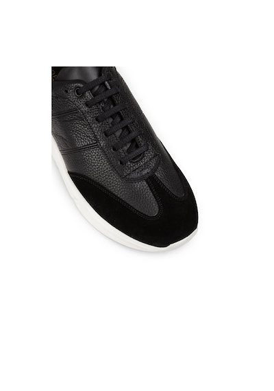 Deery Hakiki Deri Siyah Erkek Sneaker Ayakkabı - 01961Msyhp01 Siyah
