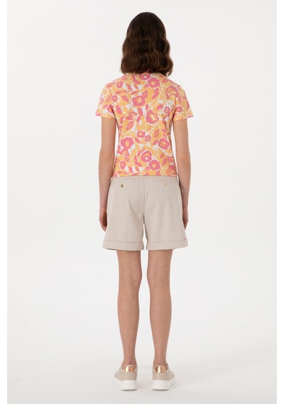 U.s. Polo Assn. Kadın Bej Şort / Bermuda 50309125-vr011 Bej