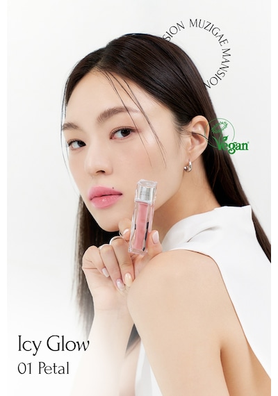 Muzigae Mansion Uzun Süre Parlak Görünüm Sunan Lip Gloss Icy Glow 01 Petal 01 Petal