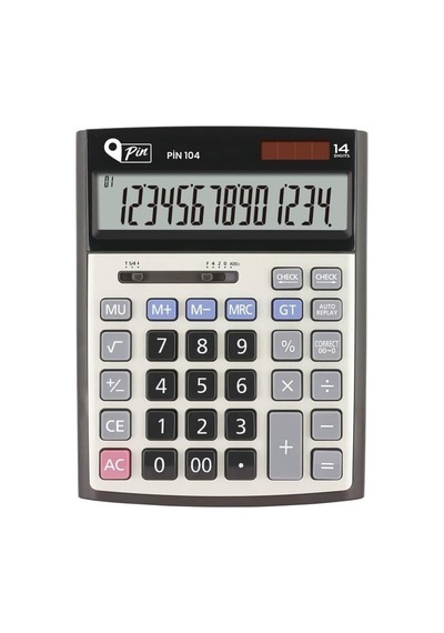 Pin Pin Masaüstü Hesap Makinesi 14 Hane Pin 104 Genel