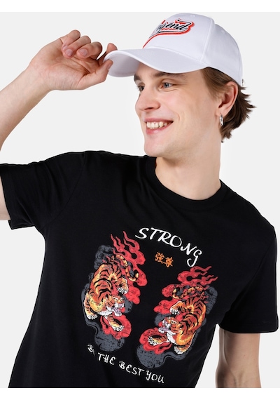 Colin's Colins Siyah Erkek Tshirt K.Kol Cl1068204 Q1.V2 Blk Siyah