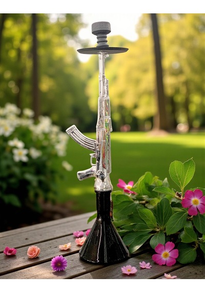 Alüminyum Gövdeli Ak-47 Kalaşnikof Tasarım 90 Cm Premium Nargile Seti Büyük Boy Contalı Sistem 48182075