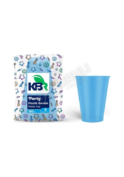 3 Adet Kbr Party Plastik Bardak Mavi 8'li