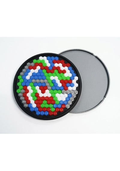 Hexagon Zeka Oyunu - Geometrik Akıl Ve Mantık Puzzle - Kilitli Kapaklı Taşınabilir Akıl Oyunu