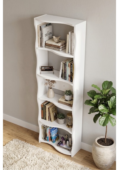 Kitaplık 5 Raflı Esinti Modern Çok Amaçlı Dekoratif Raf Ünitesi Geniş Kütüphane Ofis Kitaplığı 7081 Beyaz Çok Renkli Kitaplık 5 Raflı Esinti Modern Çok Amaçlı Dekoratif Raf Ünitesi Geniş Kütüphane Ofis Kitaplığı 7081 Beyaz Çok Renkli