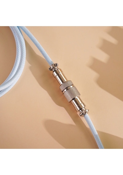 Mekanik Klavyeler İle Uyumlu Coiled Cable- Örgülü Sarmal Type-c Klavye Kablosu