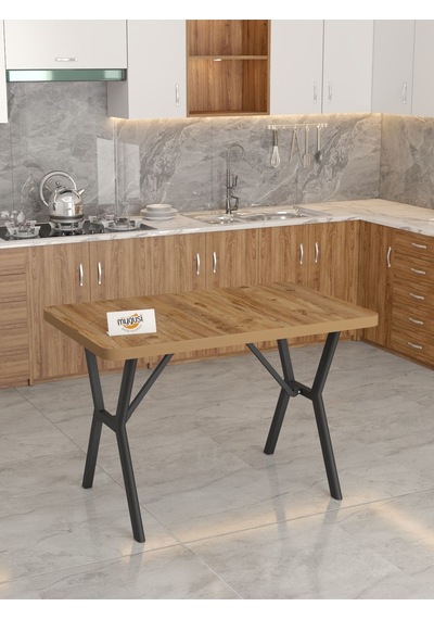 Azra 70x110cm Atlantik Mutfak Masası, Mutfak Masası Takımı, Yemek Masası, 4 Krem Sandalye Krem