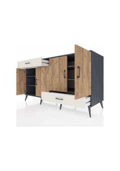 Kronos Konsol 5 Raflı 2 Çekmeceli 4 Kapaklı 176x59x99 Antrasit-ça Antrasit-çam/aytaşı Kronos Konsol 5 Raflı 2 Çekmeceli 4 Kapaklı 176x59x99 Antrasit-ça Antrasit-çam/aytaşı
