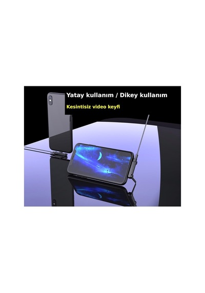 240w 2'si 1 Arada Type-c Hızlı Şarj Kablosu 1.2m Standlı, Pd Destekli, Lightning Uyumlu Çok Fon Standart