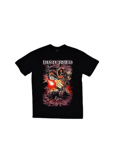 Stoned&Fame Disturbed Baskılı T-shirt SIYAH