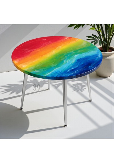 Raınbow Lux 60 Cm Kahve Sehpası Rainbow Epoksi Parlak Yüzey Gümüş Ayaklı Modern Orta Sehpa 45 Cm Yükseklik Çok Renkli Raınbow Lux 60 Cm Kahve Sehpası Rainbow Epoksi Parlak Yüzey Gümüş Ayaklı Modern Orta Sehpa 45 Cm Yükseklik Çok Renkli