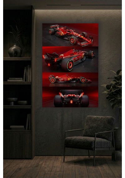 Formula 1 Motors Temalı Dekoratif Cam Tablo -19