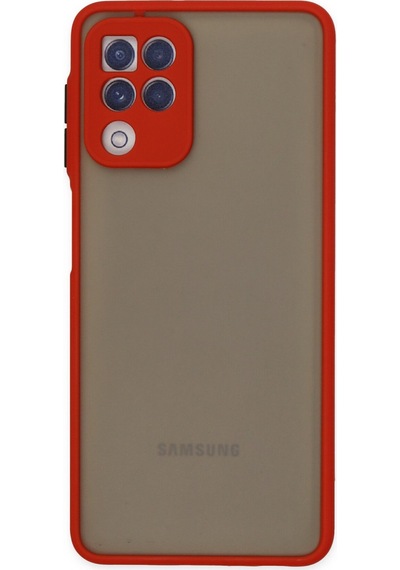 Samsung Galaxy  Uyumlu,  A22 Kılıf Montreal Silikon Kapak - Kırmızı