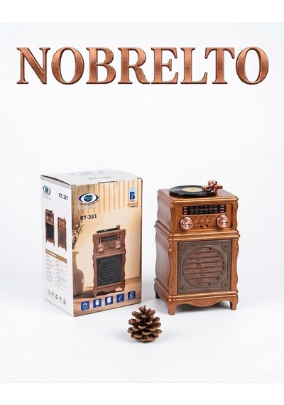 Nobrelto Everton Rt-381 Nostaljik Seri Radyo - Gramofon Tasarımlı Bluetooth/usb/tf Kart Çalar