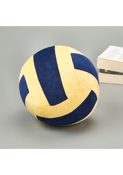 Soft Voleybol Topu Figürlü Yastık - Lacivert / Sarı - 20 Cm