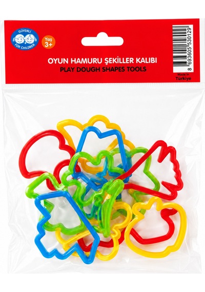 4 Renk Oyun Hamuru 400 Gr 12 Parça Kalıp Çok Renkli