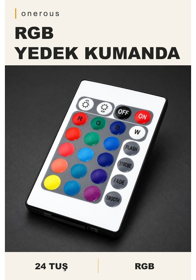 Onerous Rgb Led Yedek Kumanda, 24 Tuş Siyah