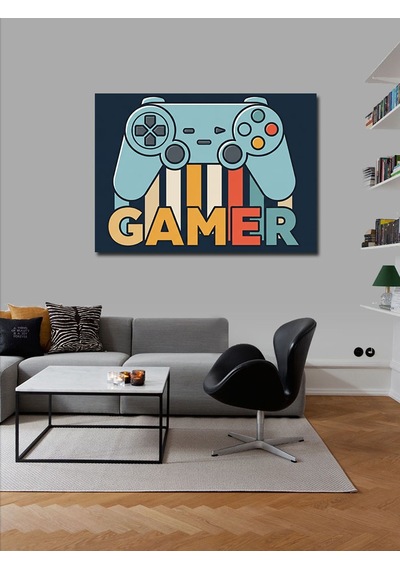 Kanvas Tablo Gamer Kontrolcü Posteri 100cmx140cm
