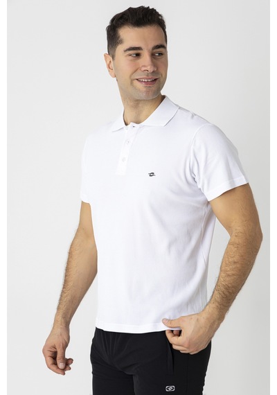 Crozwise Pamuk Pike Waffle Polo Yaka Tişört Beyaz 7152-08