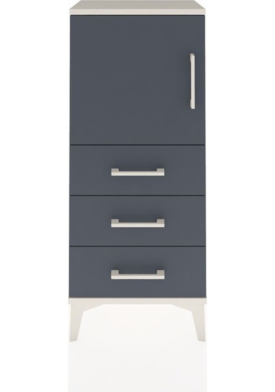 Arges Komodin 2 Raflı 3 Çekmeceli Tek Kapaklı 44x30x106 Aytaşı-antrasit Aytası