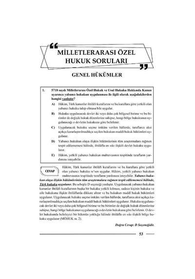 Hakimlik Milletlerarası Kamu Hukuku Ve Özel Hukuk Soru Bankası 22. Baskı Monopol Yayınları