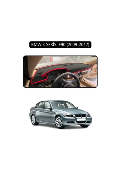 Bmw 3 Serisi E90 2009-2012torpido Koruma Halısı Siyah Kenar