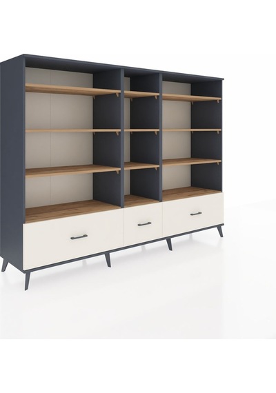 Hyperion Dolap 12 Raflı 3 Çekmeceli 220x44x163 Antrasit-çam/ayta Antrasit-çam/aytaşı Hyperion Dolap 12 Raflı 3 Çekmeceli 220x44x163 Antrasit-çam/ayta Antrasit-çam/aytaşı