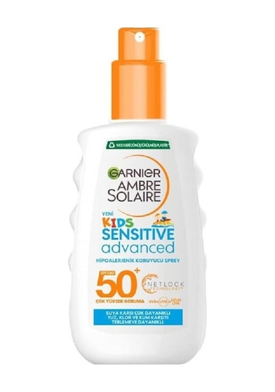 Garnier Ambre Solaire Kum Yapışmasını Önleyici Koruyucu Sprey SPF 50+ 200 ML