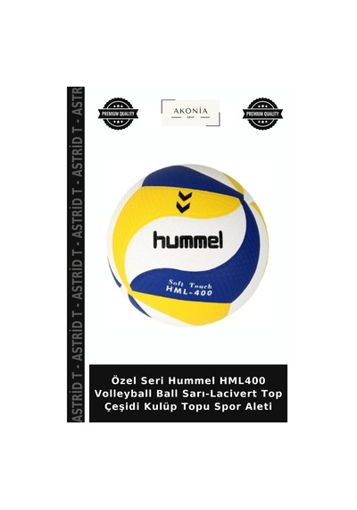 Özel Seri Hummel Hml400 Volleyball Ball Sarı-lacivert Top Çeşidi Kulüp Topu Spor Aleti Sarı - Lacivert