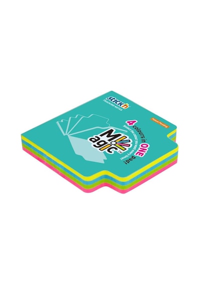 Hopax Stickn 70X70 4 Neon Renk 100 Yaprak Yapışkanlı Not Kağıdı