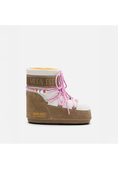Bl43 Honey/white Sand Bot Kar Kadın 80d1409730 Moon Boot Mb X Gır Icon Low Suede Beads Bl43 Honey/white Sand