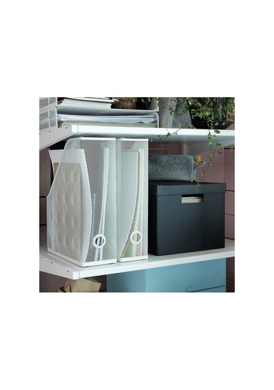 Ikea Drönjöns Metal Masaüstü Dosyalık Organizer, 2'li Set, Beyaz Genel