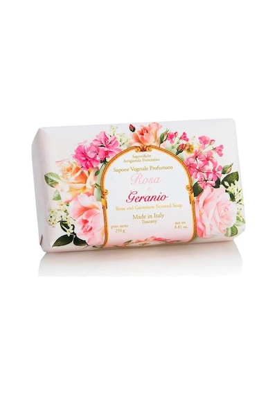 Saponificio Artigianale Fiorentino Sabun Rose And Geranium 250 G