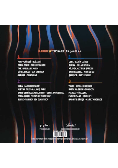 Kargo - Yarına Kalan Şarkılar / Çeşitli Sanatçılar Sınırlı Sayıda Neon Turuncu Renkli 2'li Plak
